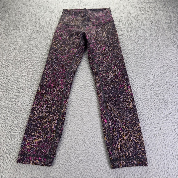 lululemon athletica Pants - Lululemon Align High Rise Crop Leggings Womens 4 Multicolor Athletic Yoga Gym